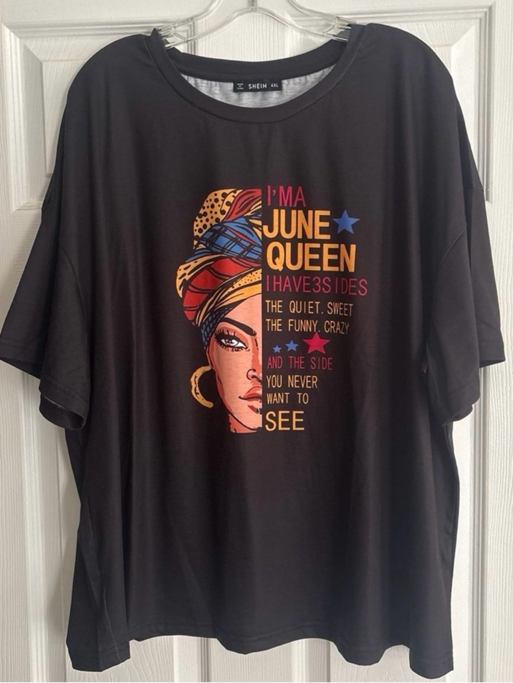 SHEIN Plus Size June Queen Graphic Tee - Picture 4 of 9